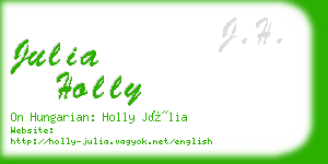 julia holly business card